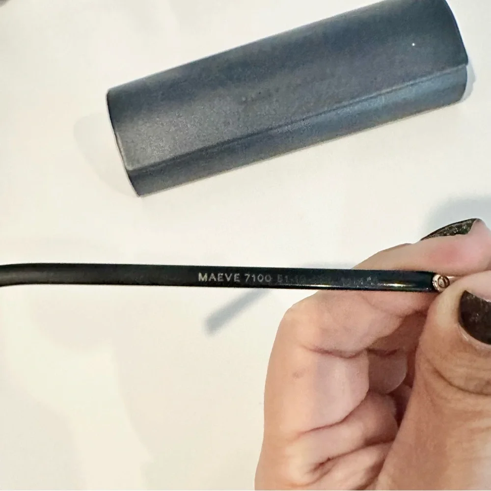 Warby Parker Maeve Glasses in Jet Black with Rose Gold